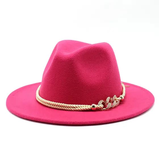 Chapéu Fedoras Feminino Jazz Boné Aba Simples Igreja Cartola Panamá Chapéus De Feltro Sólido