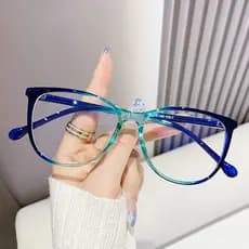 TR90 Anti Luz Azul Olho De Gato Óculos De Leitura Mulheres Computador Feminino Ultraleve Armação De Cor Dupla