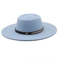 Chapéus Fedora Para Chapéu Feminino 9.5 Cm De Aba Larga Boné Masculino De Feltro Panamá Igreja Casamento Clássico Banda
