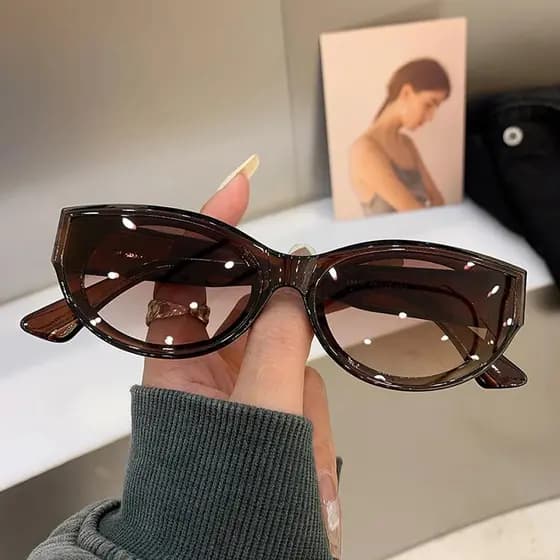 Olho De Gato Novos Óculos De Sol Ovais Personalizados Moda Vintage Tons Femininos Da