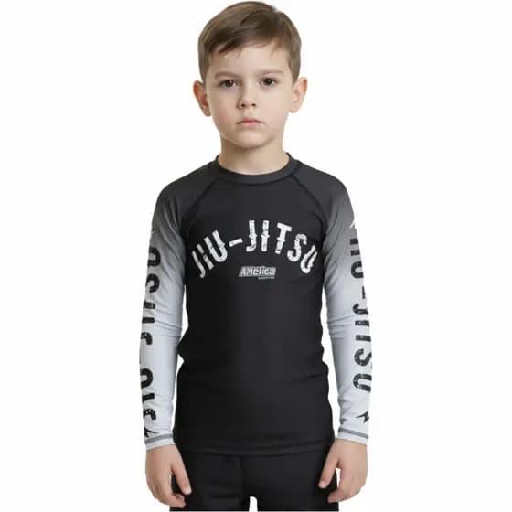 Camisa Térmica Rash Guard  Infantil Masculina Gorila Jiu Jitsu Manga Longa
