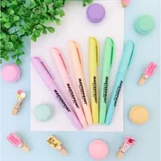 Kit Cores Sortidas 6 Canetas Marca Texto Tom Pastel Masterprint - Cores Variadas