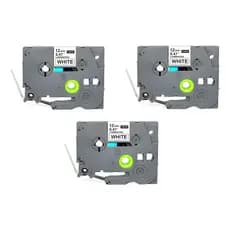 Kit 3 Fitas Adesivas Laminada Branca Compatível com TZ-231 / TZe-231 / TZc-231 para rotuladores Brother®