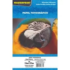 Papel Fotográfico Foto Glossy Brilhante 180g Resistente a água Premium A4 MASTERPRINT