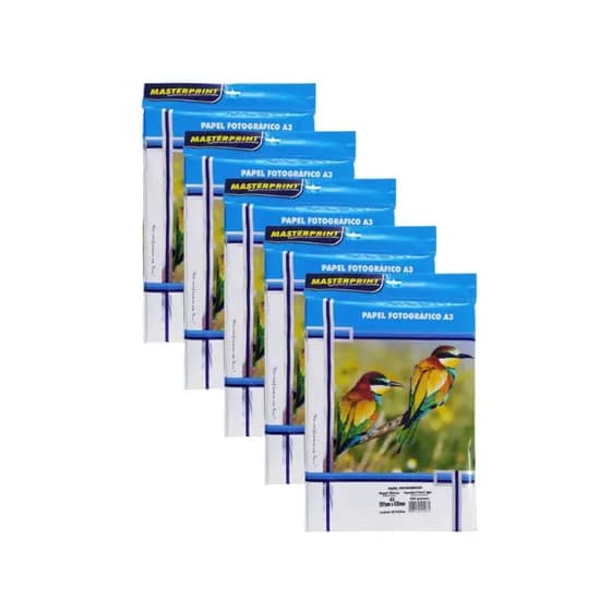 Papel Fotográfico Glossy A3 230g 100 Folhas - Masterprint