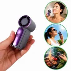 Ventilador Portátil Recarregável 3000mAh Silencioso Mesa Viagens Roxo Secar Skincare