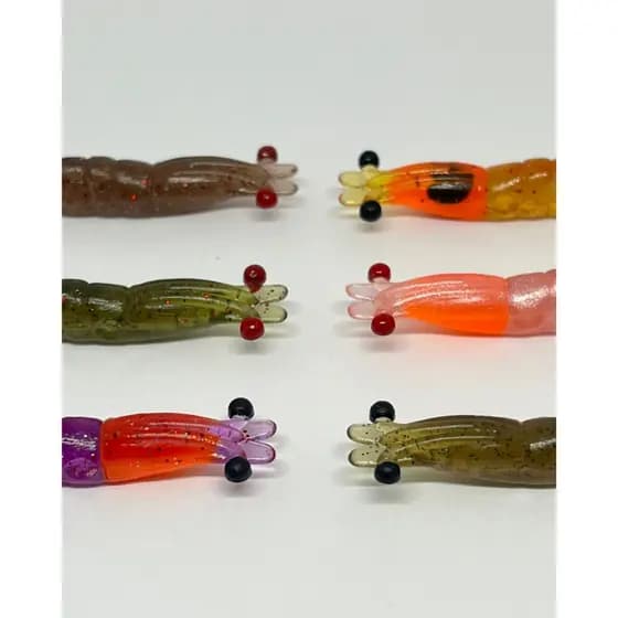 Kit 24un Camarão Artificial Makai 5,5cm - Cores Aleatórias