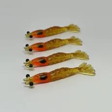 Isca Camarão Artificial 5,5cm - 12 unidades - Chá Vermelho