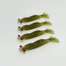 Isca Camarão Artificial 5,5cm - 12 unidades - Verde Musgo