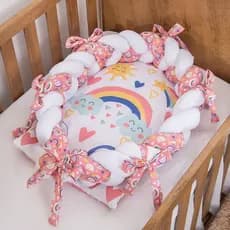 Ninho Bercinho Trança Estampado Para Bebe