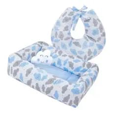 Combo Kit Ninho Bercinho com Almofada Decorativa e Almofada Amamentação para Bebe