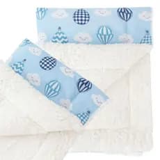 Manta Estampada com Sherpa Fofinha Inverno para Bebe Menino e Menina