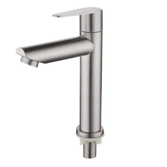TORNEIRA PARA BANHEIRO BICA ALTA AÇO INOX ESCOVADO AÇO 304