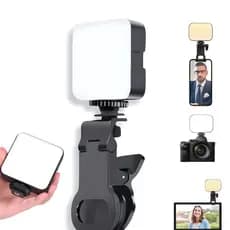 Luz Portatil De Vídeo LED Para Câmera De Celular Com Painel De Preenchimento