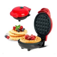 Máquina de Waffles Elétrica Portátil Casa Cozinha Fazer Waffle Panquecas Automático 110V