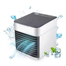 Mini Ar Condicionado Portatil Air Cooler Umidificador Climatizador Luz Led Original Usb Portatil