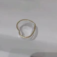 enfeite coração vidro detalhe dourado 7×4
