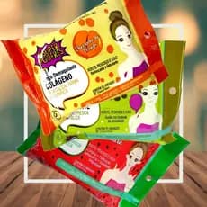 Lenço De Limpeza Facial Demaquilante Melão, Pêssego, Melância e Donut Super Poderes c/ 25 unidades