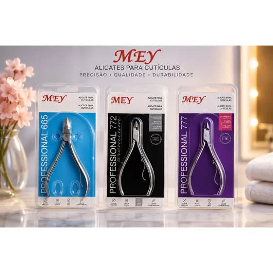 Alicate de Cutícula Unha 777,772,665 para Manicure Profissional/MEY/IMPORTADO