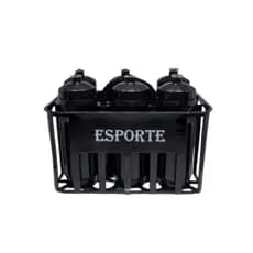 Kit Porta Squeeze c/ 6 Garrafas Bico Push-Pull S/ Logo preto