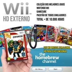 HD externo WII 3.0 para Wii - MELHOR COLEÇÃO
