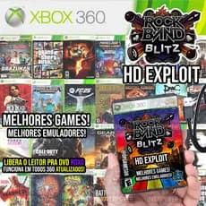 HD Xbox 360 500GB EXPL0IT 170 JOGOS + EMUL - FUNCIONA EM TODOS