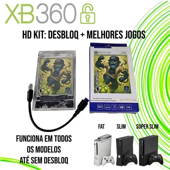 HD EXTERNO XBOX 360 EXPL0IT MELHOR COLEÇÃO J0G0S