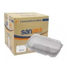 Embalagem retangular caixa com 50 unidades sobremesas brigadeiros salgados S-10