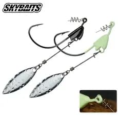 [SKYBAITS] 1 Peça 5g 6.5g 12g Ganchos De Cabeça De Gabarito De Chumbo Com Lantejoulas De Salgueiro Afundando Gancho De P