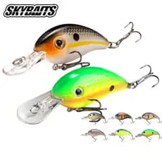 SKYBAITS 1 Peça Flutuante Mini Crankbait 43MM 5G Longo Lance Corrico Topwater Rock Pouco Gordo Para Baixo Pique Poleiro