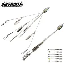 SKYBAITS 17g/22g 5 Braços Giratório Snap Conector Guarda-Chuva Isca De Pesca Alabama Rig Cabeça Natação Baixo Carpa Equi