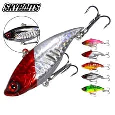 SKYBAITS , 1 Peça 65mm/11g Afundando Olhos 3D VIB Isca De Pesca Com Som Submerso Bola De Aço