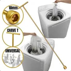 Chave T 10mm Longa Para Máquina de Lavar 62cm Brastemp Electrolux Agitador Remoção de Parafusos
