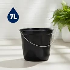 Kit 02 a 05 Baldes para Limpeza , higiene e Organização de 7 Litros Preto.
