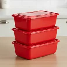 Kit 5 Pote Organizador Retangular 4 lt.