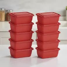 Kit 10 Marmitas Potes Plásticos 1300 ML - Organiza Congelador -  Marmita Fitness