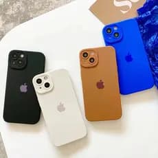 Cor sólida Olho do anjo Com logo Capinha Capa Para IPhone 11 14 13 12 Pro Max XR XS 7 8 Plus