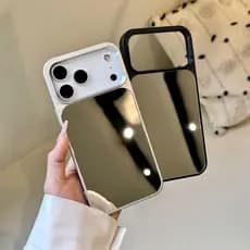 Luxo Espelho Cosmético Capa Traseira Caso De Telefone Duro Para IPhone 17 16 15 14 13 12 11 Pro Max À Prova De Choque