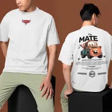 Camiseta Tow Mate Melhor Amigo Relâmpago Mcqueen Desenho Carros Camisa Algodão Premium