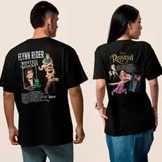 Kit Namorados Camiseta Casal Rapunzel E Flynn Rider Camisa Algodão Premium