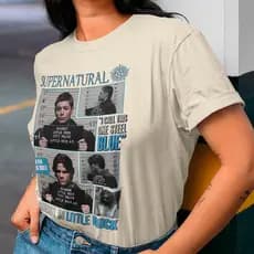 Blusa Feminina Supernatural Dean E Sam Winchester Camisa Sobrenatural Hunters Little Rock