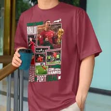 Camiseta Masculina CR7 Cristiano Ronaldo Seleção De Portugal Copa Do Mundo 2026 Camisa Premium
