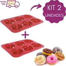 Kit Formas de Silicone para Donuts Rosquinhas Bolinhos