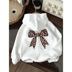 Moletom Feminino Agasalho Casaco De Frio Estampado Laço Flanelado Quentinho