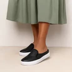 Tenis Feminino Mule Slip-on Caminhada Calce Fácil Confortável Corrida Academia Esporte Estiloso Luxo