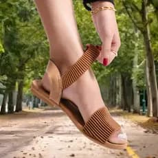 Sandália de Elástico Feminina Rasteirinha Rasteira Confortavel Ortopédica Antiderrapante Calce Fácil