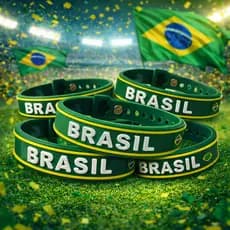 Pulseiras Brasil Silicone Ajustável Torcida Kit Bracelete Jogo Copa do Mundo Unissex Atacado