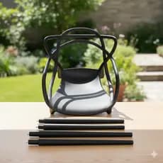 Kit 6 Cadeiras Allegra Desmontável Empilhável Sala Cozinha Jantar Varanda Jardim - Mercado Cadeiras