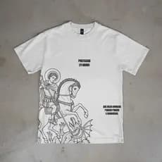Camiseta São Jorge Protegido 24hrs  Unissex Tradicional