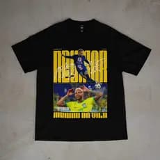 Camiseta Neymar Menino da Vila Camisa Básica Unissex Algodão 30.1 Premium Jogador